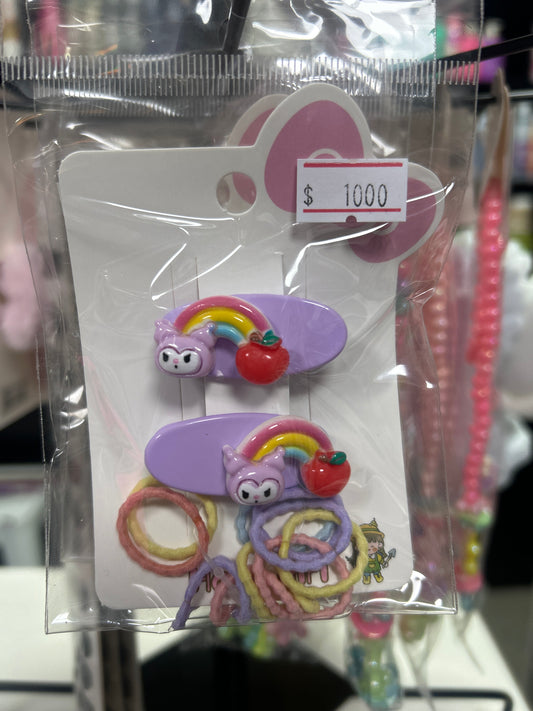 PINCHE Y COLET KUROMI Y HELLO KITTY