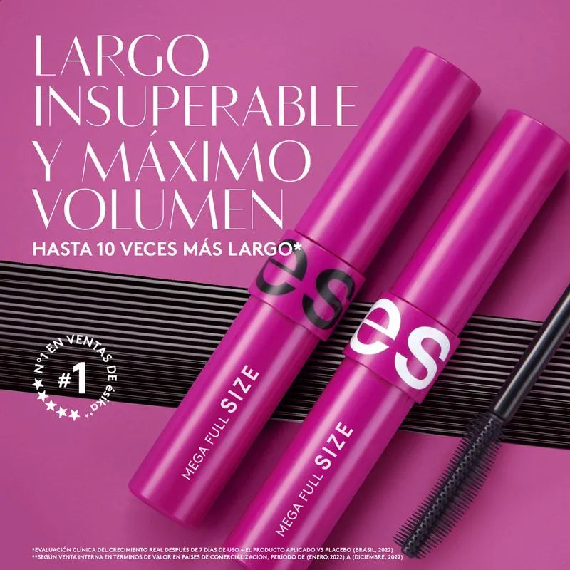 MASCARA DE PESTAÑAS MEGA FULL SIZE  (fácil retirado)