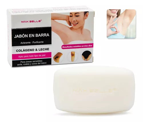 jabon en barra aclarante MAX BELLE