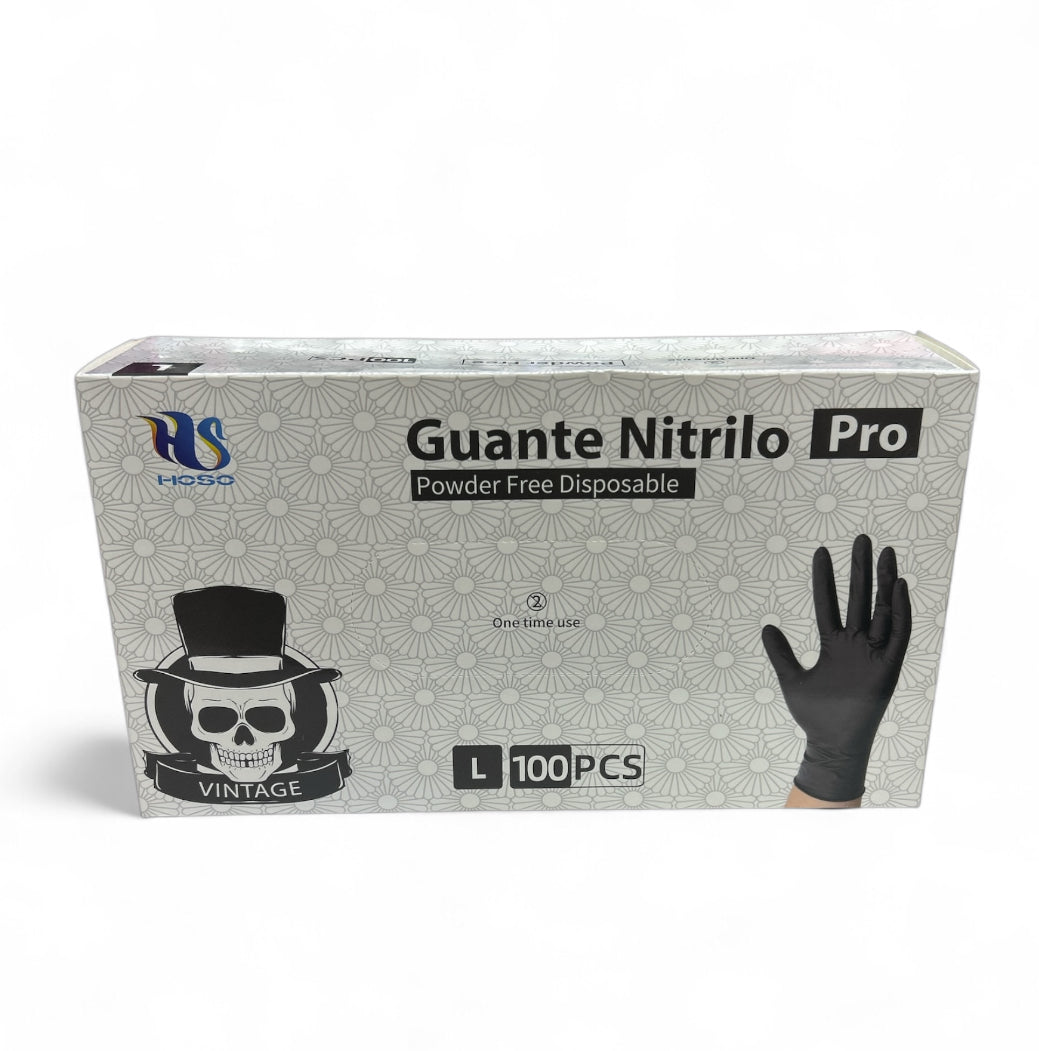 GUANTE NITRILO PRO 100pcs NEGRO