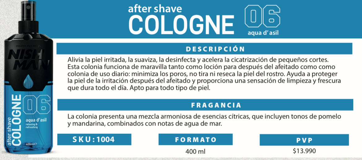 AFTER SHAVE COLOGNE 06 400ml NISHMAN