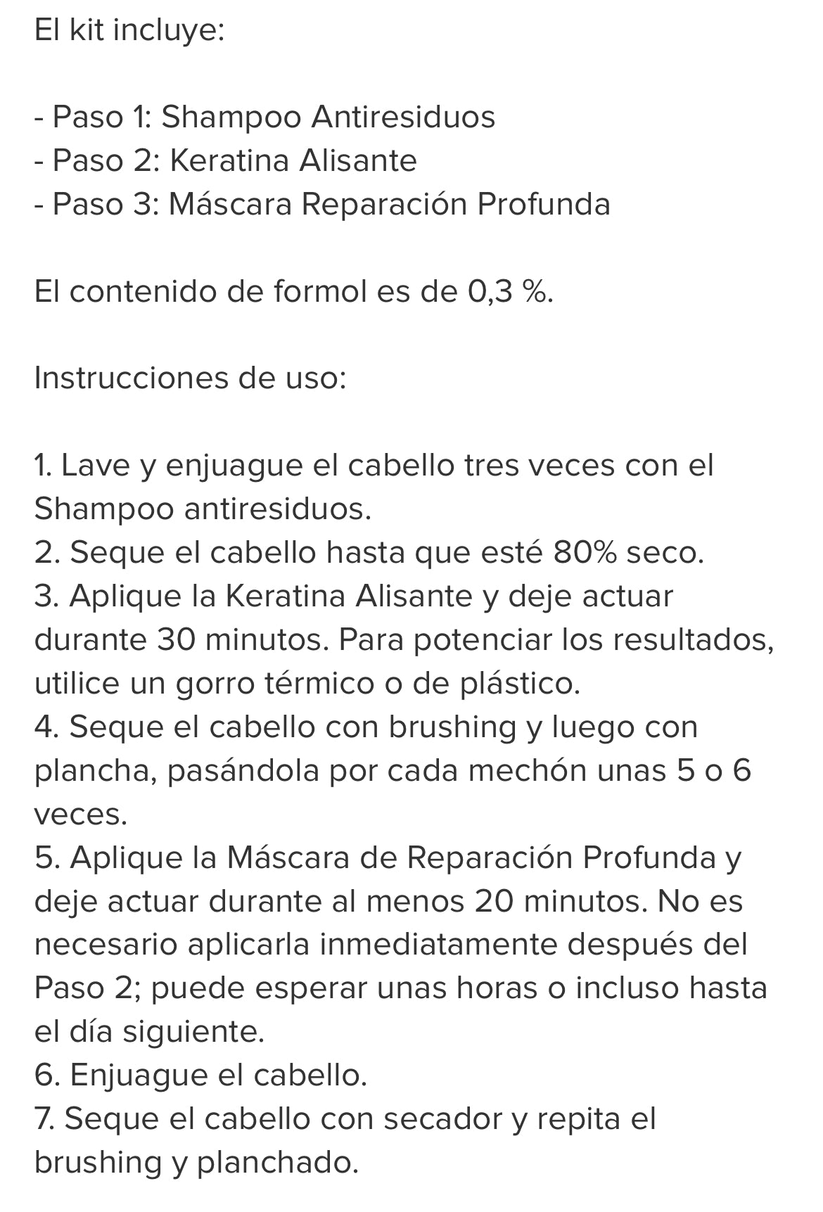 ALISADO BRASIL COFFEE 3 pasos 500ML