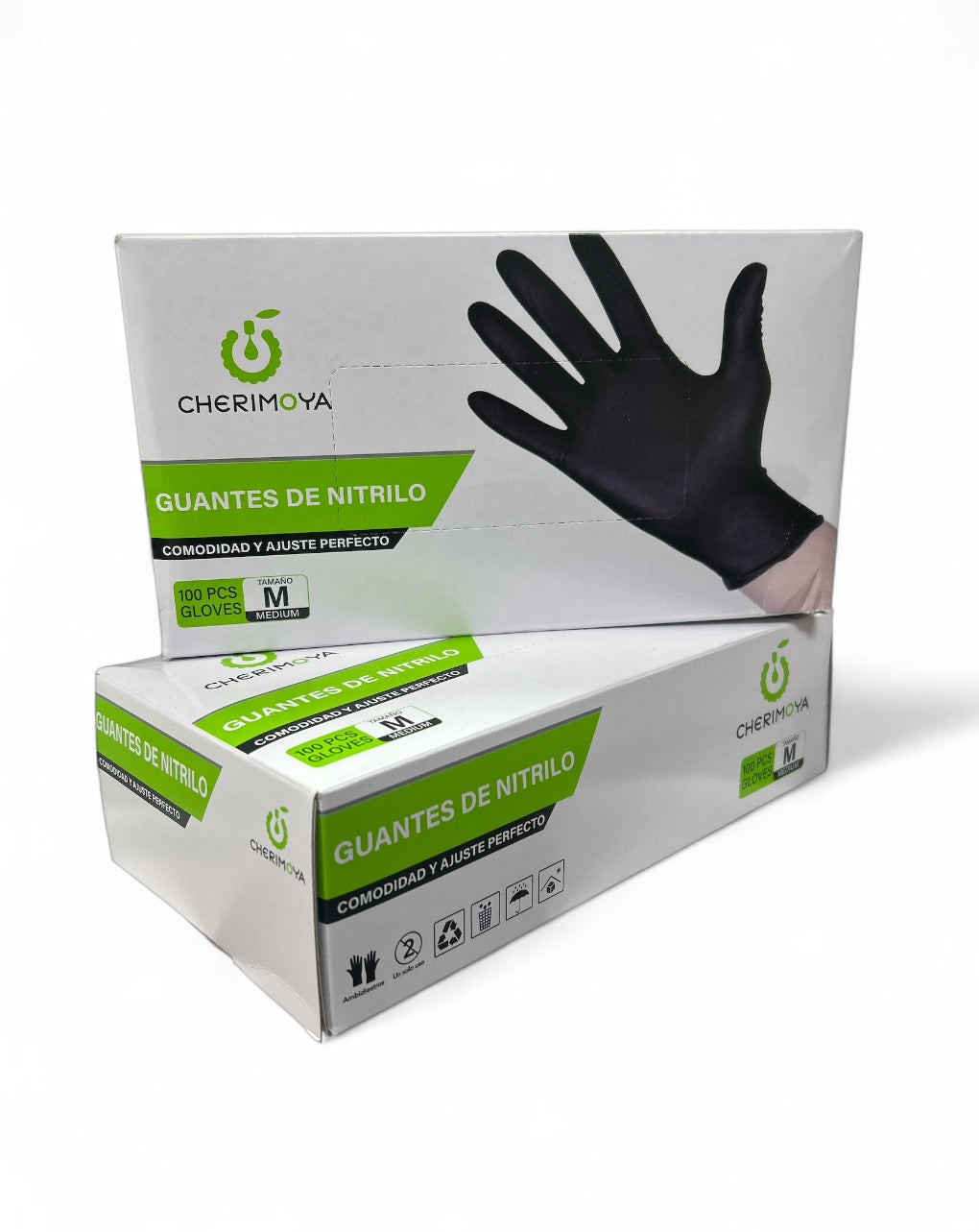 GUANTES NITRILO 100uni M CHERIMOYA