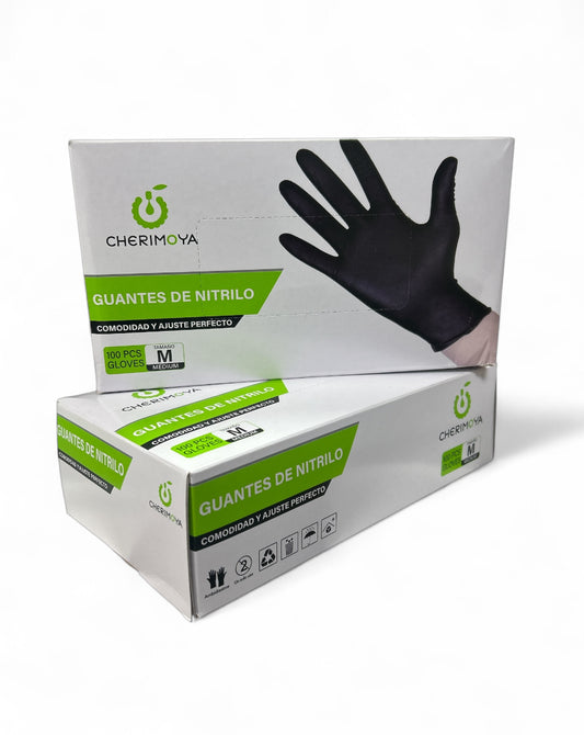 GUANTES NITRILO 100uni M CHERIMOYA