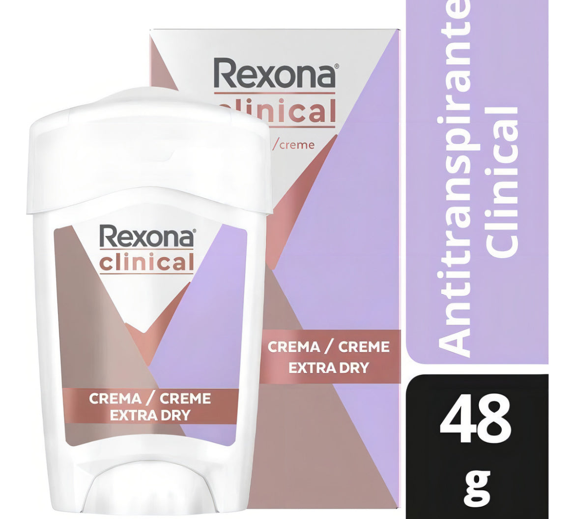 REXONA CLINICAL EXTRA DRY CREMA 48g