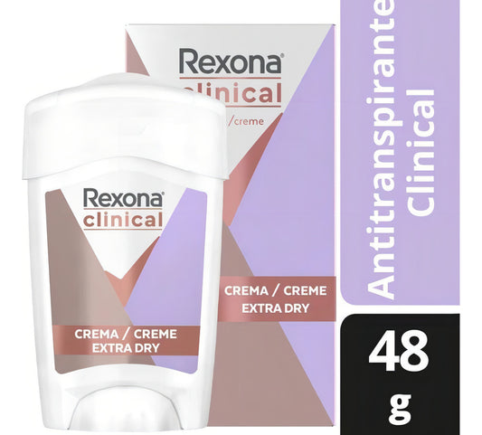REXONA CLINICAL  EXTRA DRY CREMA 48g