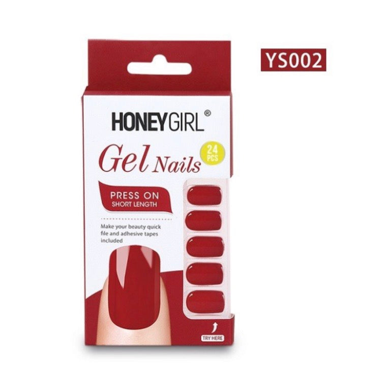 UÑAS PRESS ON 24pcs HONEY GIRL YS002