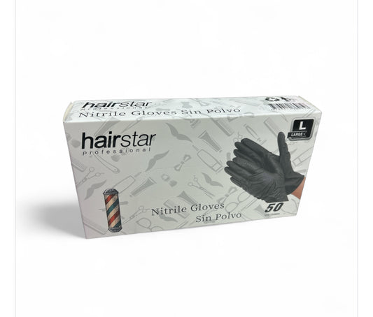 Guantes nitrilo L negro 50uni