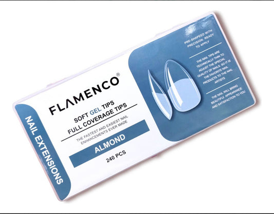 UÑAS SOFT GEL TIPS (ALMOND) 240pcs.