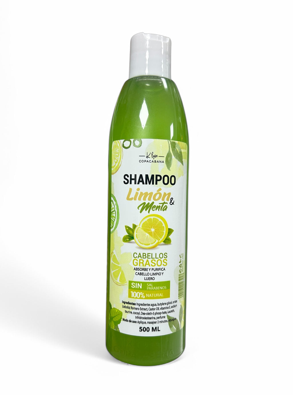 SHAMPOO LIMON Y MENTA 500ml. COPACABANA
