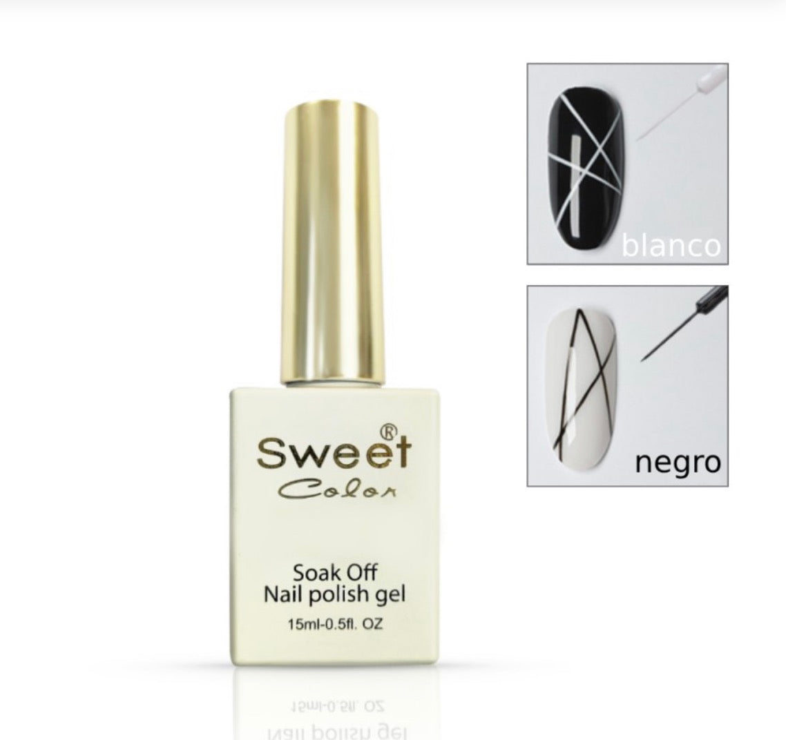 (Black) LINE GEL ESMALTE PERMANENTE SWEET COLOR 15ml