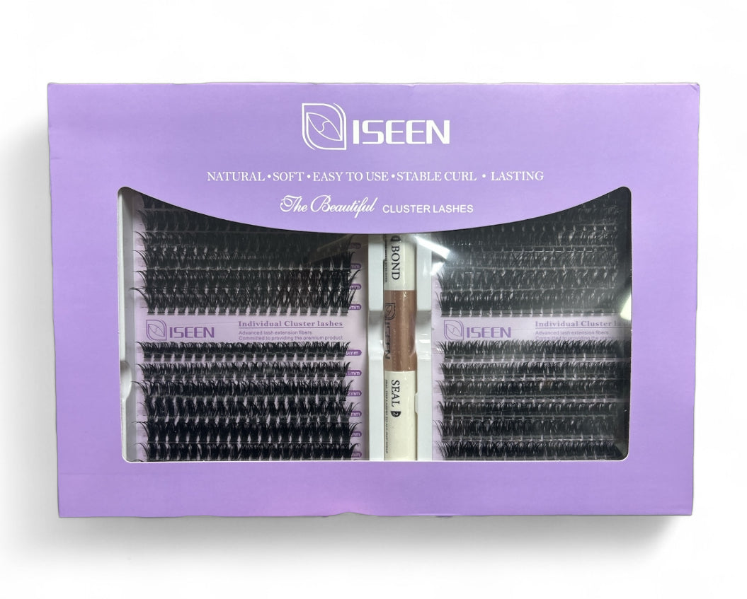 PACK PESTAÑAS DOBLE ISEEN 60D 80D 9mm. AL 16mm