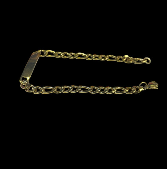 PULSERA UNISEX ACERO DORADA 22cm 4mm