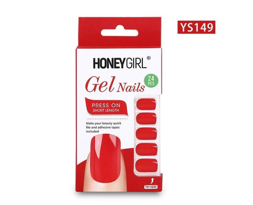 UÑAS PRESS ON 24pcs HONEY GIRL YS149