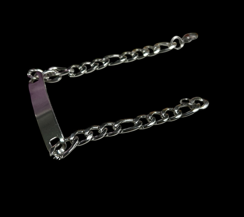 PULSERA UNISEX ACERO PLATEADA 22cm 6mm