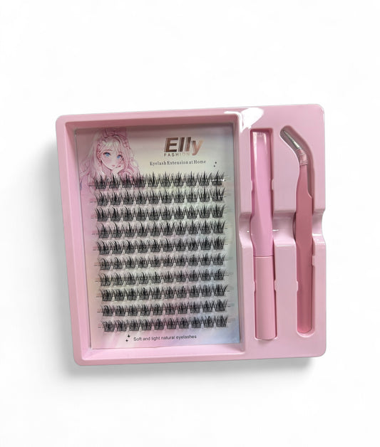 PACK PESTAÑAS ESTILO COREANA CON PINZA Y PEGAMENTO