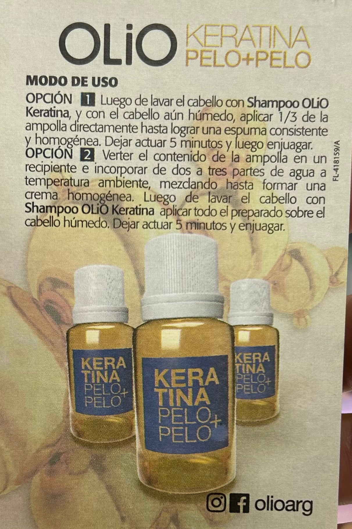 AMPOLLA KERATINA 18ml OLIO