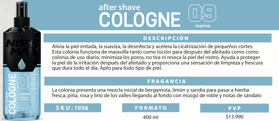 AFTER SHAVE COLOGNE 09 400ml NISHMAN