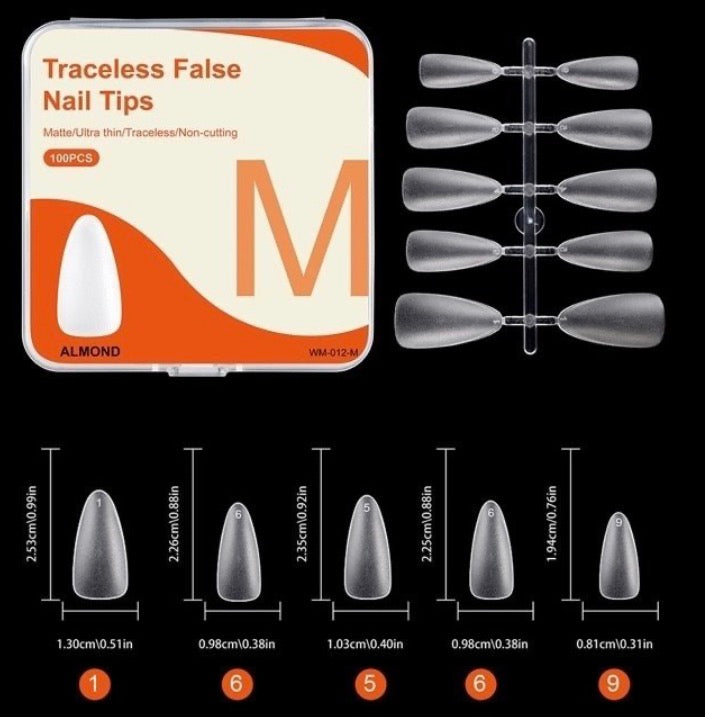 TIPS SOFT GEL ALMOND TALLA M 100pcs