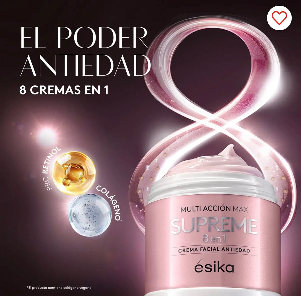 CREMA MULTI ACCION MAX SUPREME 8 EN 1 ANTI EDAD ESIKA