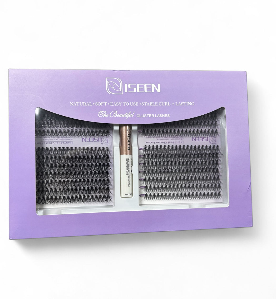 PACK PESTAÑAS DOBLE ISEEN 20D 30D 9mm. AL 16mm.