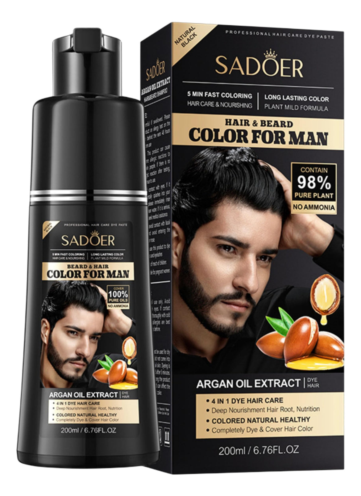 TINTURA RÁPIDA CABELLO, BARBA Y BIGOTE 200ml