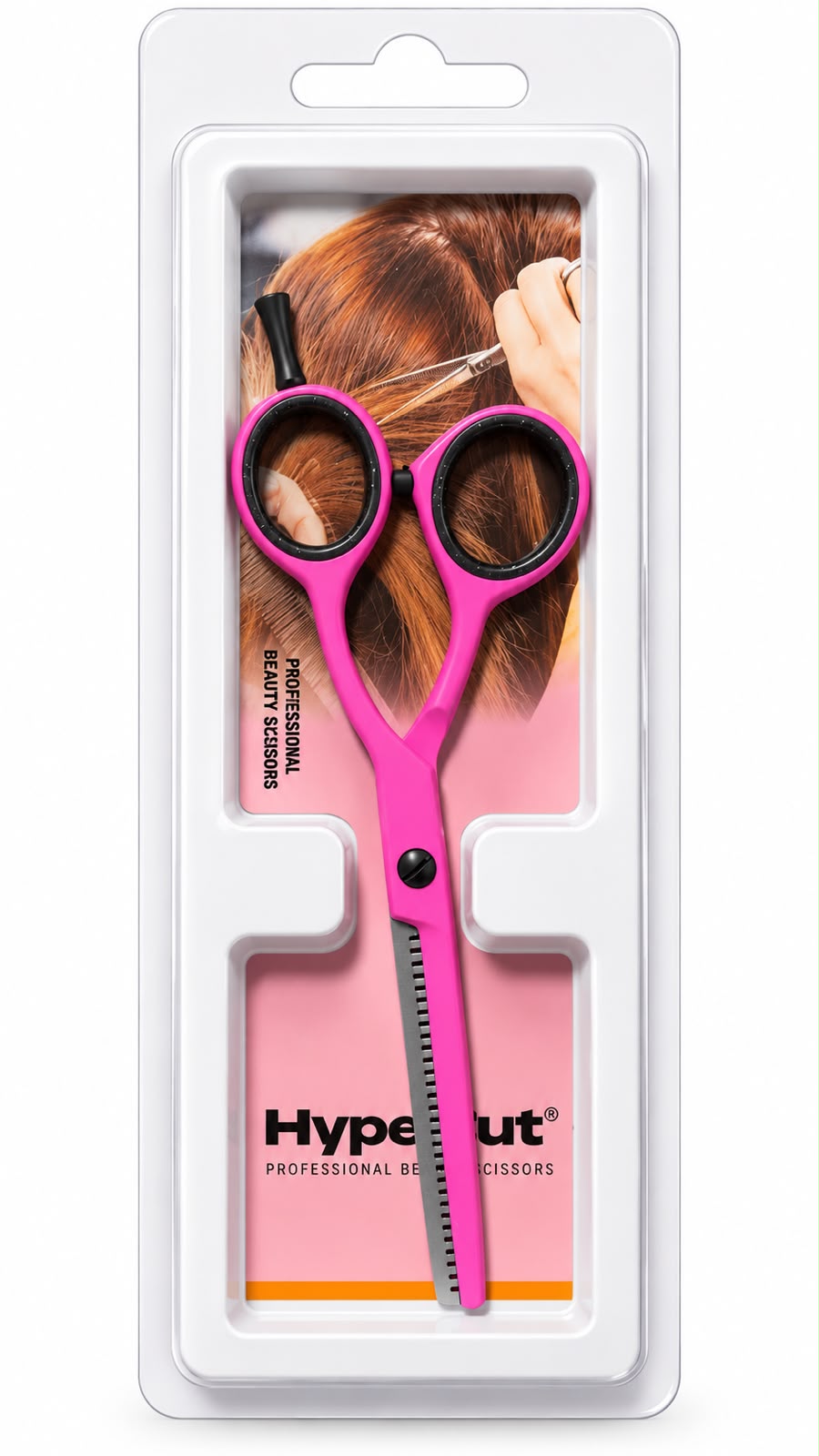 TIJERA ESCULPIDORA HYPECUT 6” ROSA / PROFESIONAL ACERO PAKISTANÍ