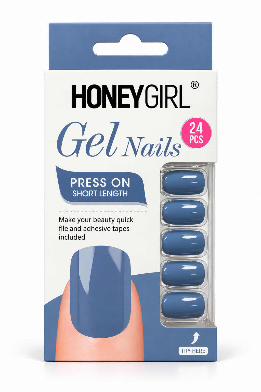 UÑAS PRESS ON YS147 HONEY GIRL 24pcs