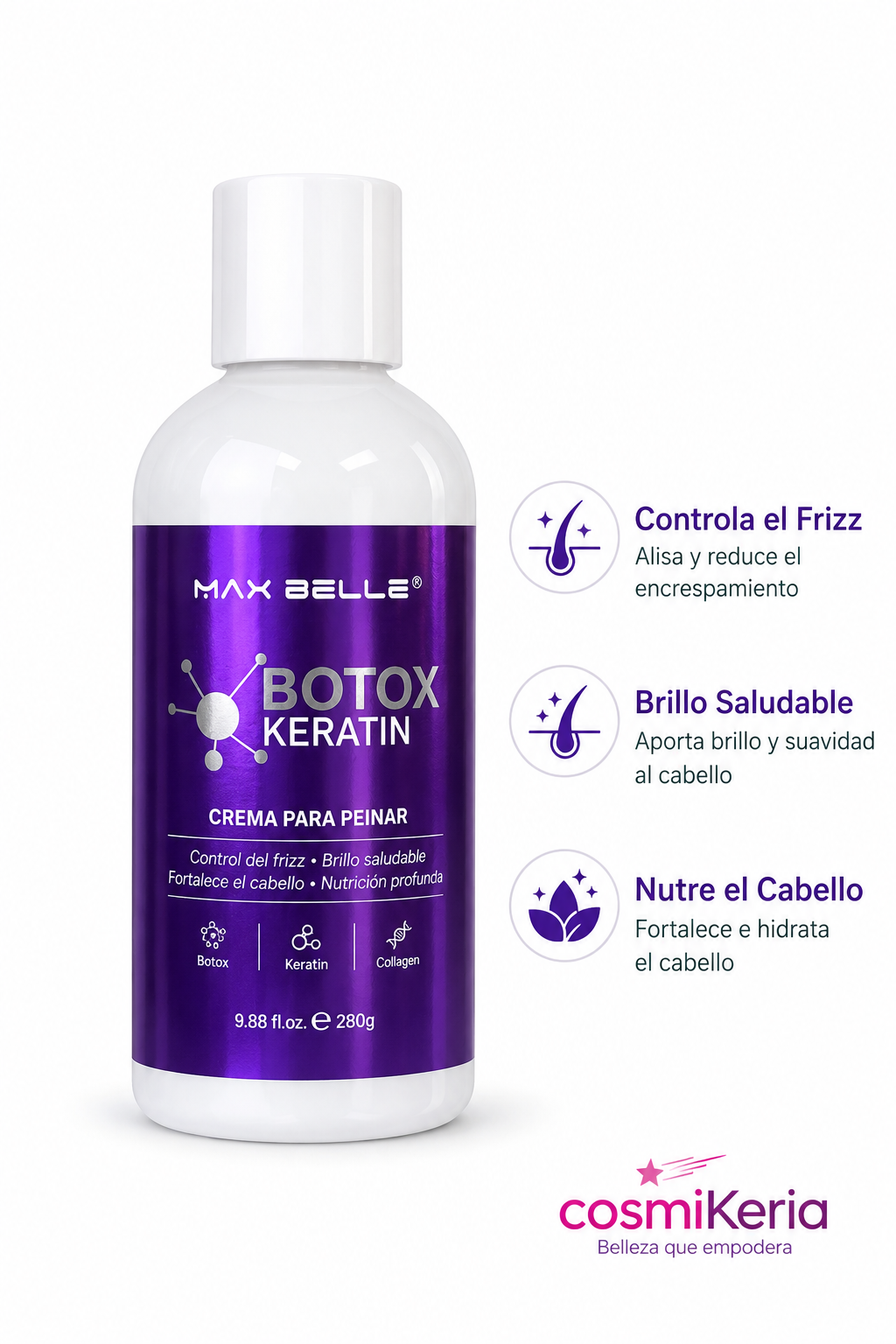 CREMA DE PEINAR BOTOX KERATIN 280g maxbelle