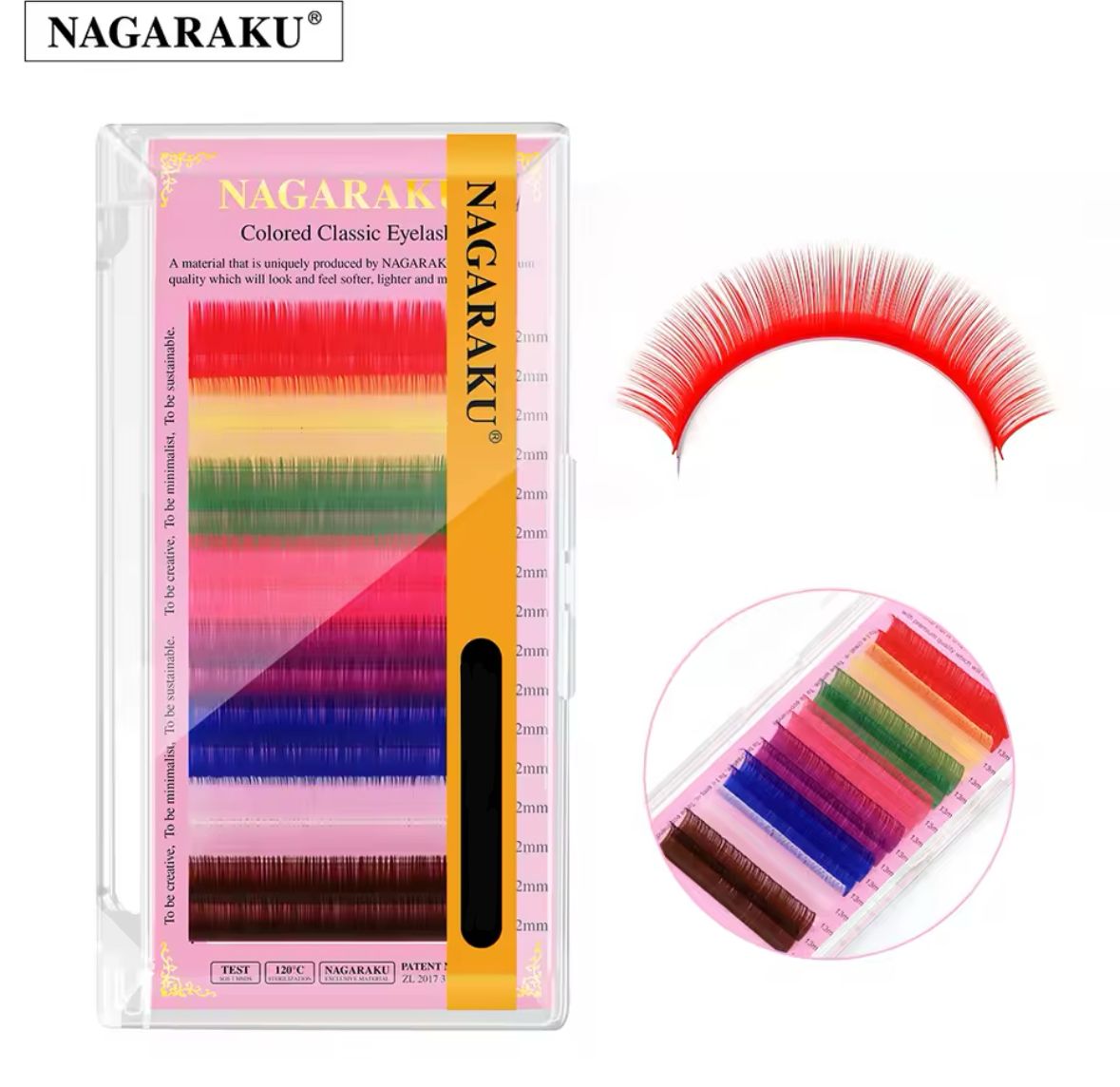PESTAÑAS PELO A PELO 14MM 0.07D COLORES