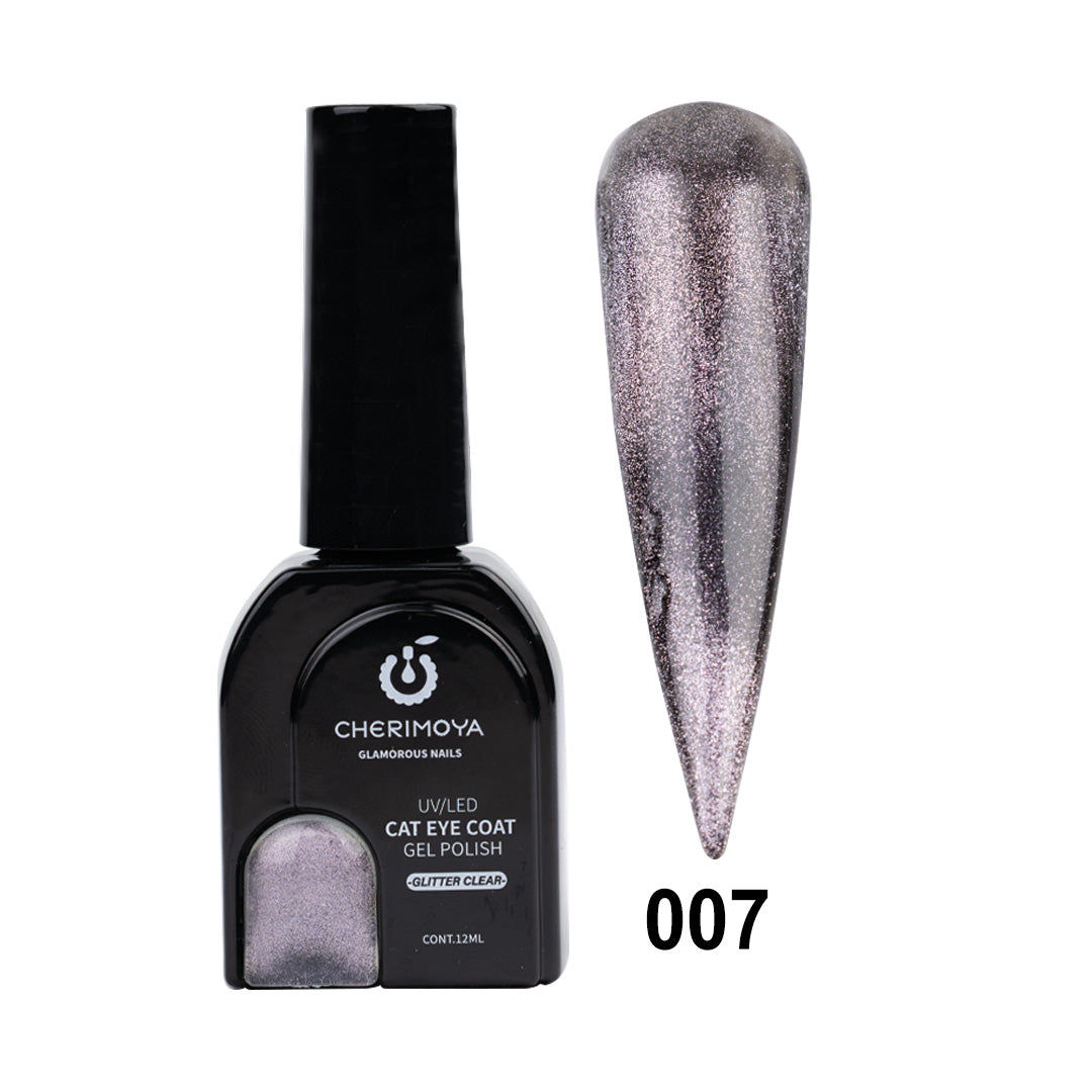ESMALTE OJO DE GATO GLITTER CLEAR 007 12ml