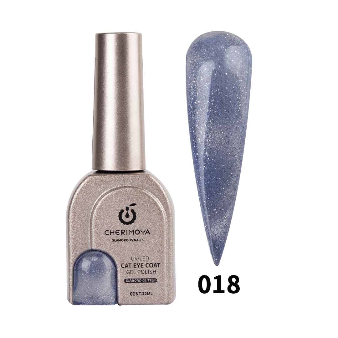 018 DIAMOND GLITTER ESMALTE OJO DE GATO 12ml CHERIMOYA