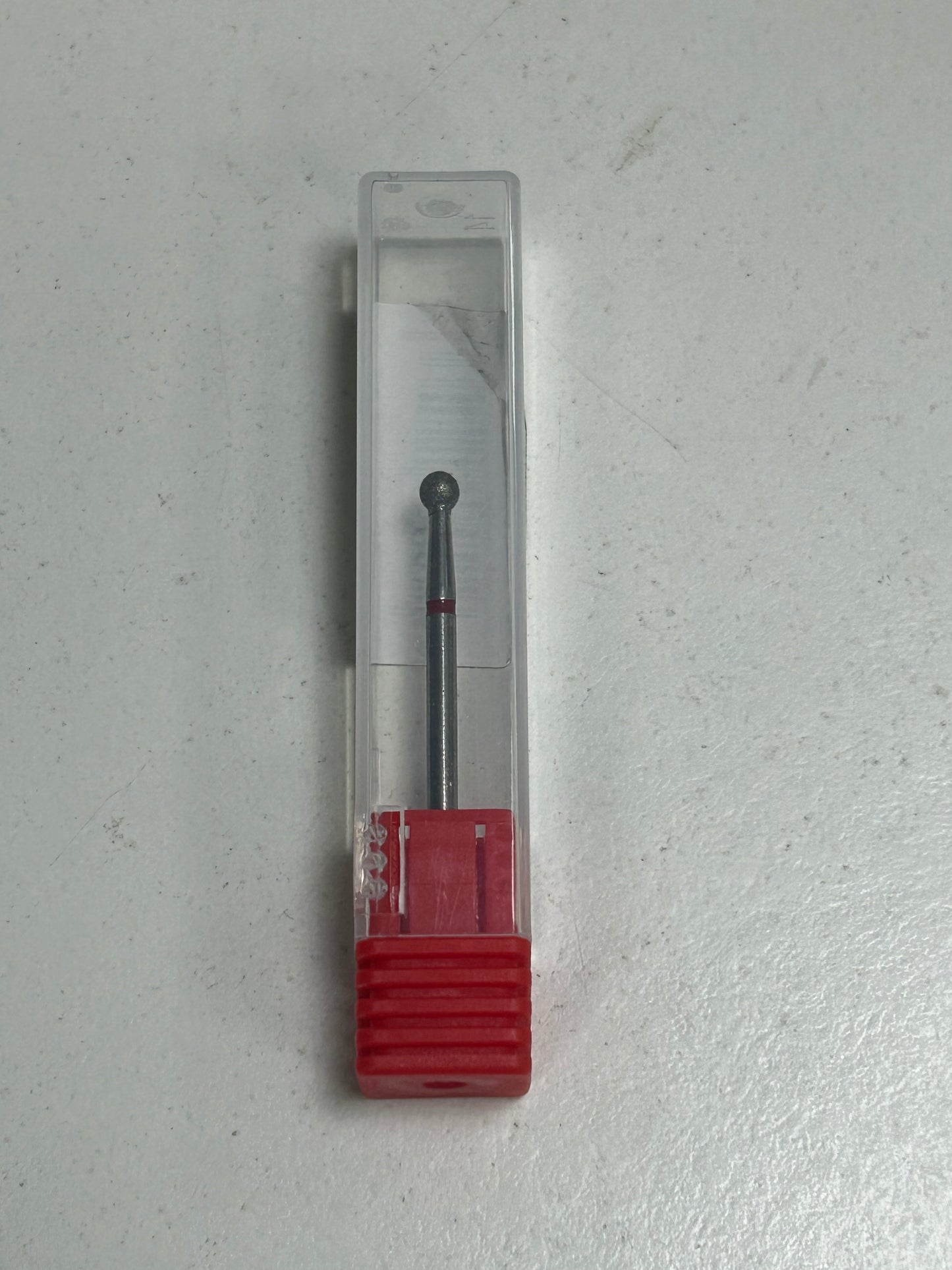 FRESA DE UÑAS ESFERA MEDIANA ROJA