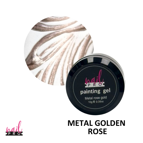 GEL PAINT METAL ROSE GOLD NAIL PRO