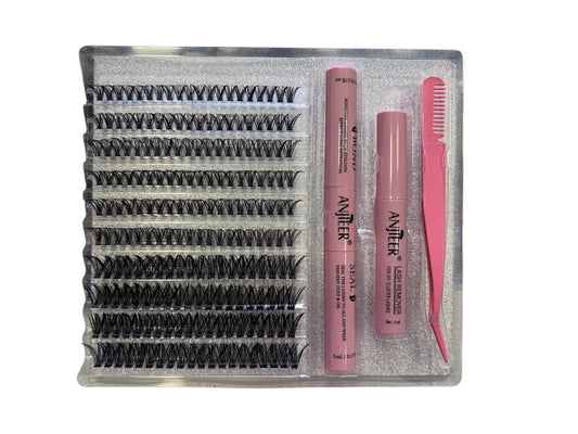 PACK PESTAÑAS 40D 0.07D MIX CON PEGAMENTO REMOVEDOR Y PINZA