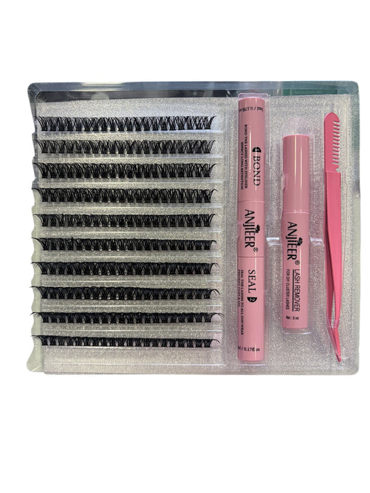 PACK PESTAÑAS 60D 0.07D MIX CON PEGAMENTO REMOVEDOR Y PINZA