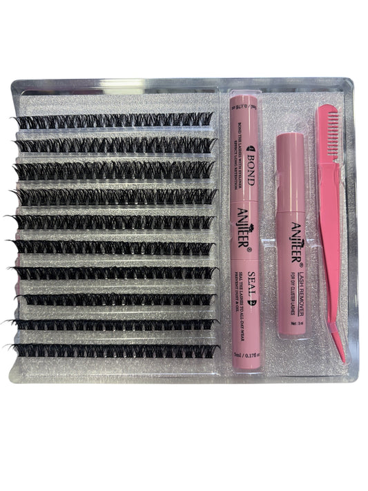 PACK PESTAÑAS 80D 0.07D MIX CON PEGAMENTO REMOVEDOR Y PINZA