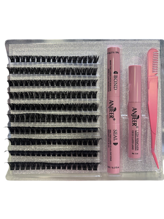 PACK PESTAÑAS 100D 0.07D MIX CON PEGAMENTO REMOVEDOR Y PINZA