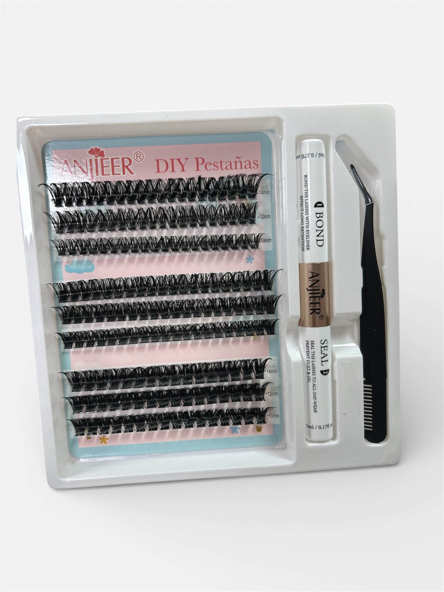 PESTAÑAS POR PUNTO DIY 60D/80D/100D INCLUYE PEGAMENTO/SELLADOR/PINZA