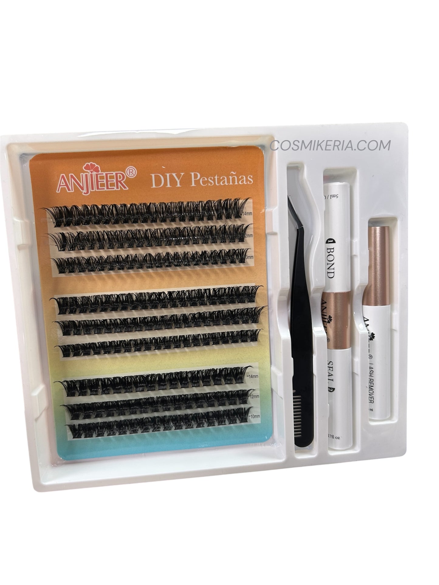 PESTAÑA RACIMO DIY 60D 80D 100D incluye pegamento sellante removedor y pinza