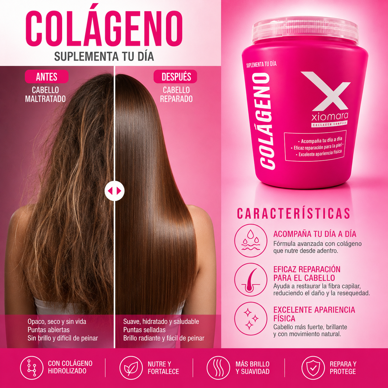 TRATAMIENTO CAPILAR CON COLAGENO XIOMARA 920gr