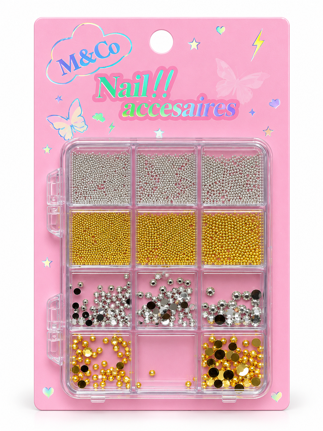 ACCESORIOS UÑAS CAVIAR Y CRISTALES