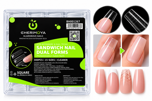 SANDWICH NAIL DUAL FORMS SQUARE