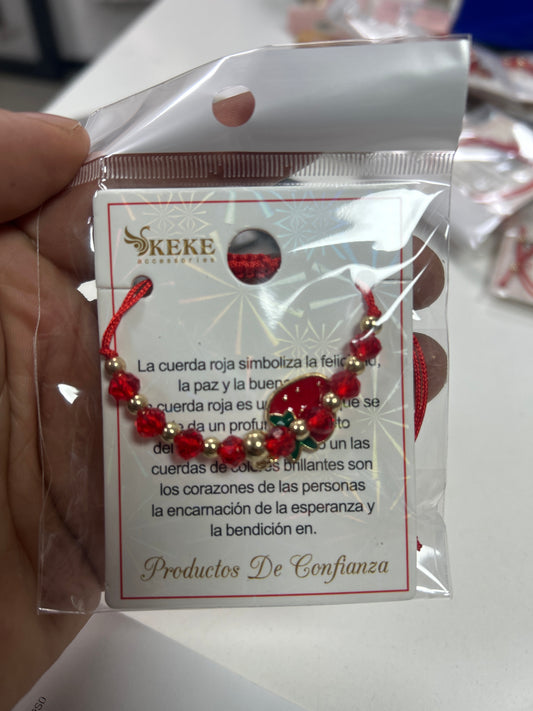 PULSERA ROJA FRUTILLA