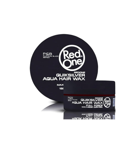 Cera RedOne QUICKSILVER AQUA HAIR WAX 150gr Fijación Fuerte y Acabado Brillante