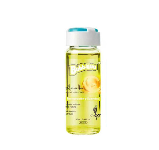 AMPOLLA CAPILAR 15ml (RESTAURACIÓN Y SUAVIDAD) BUBBALUU