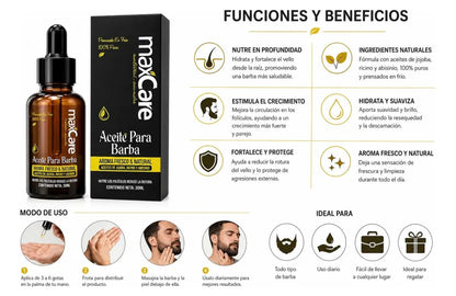 ACEITE DE BARBA MAXCARE 30ml
