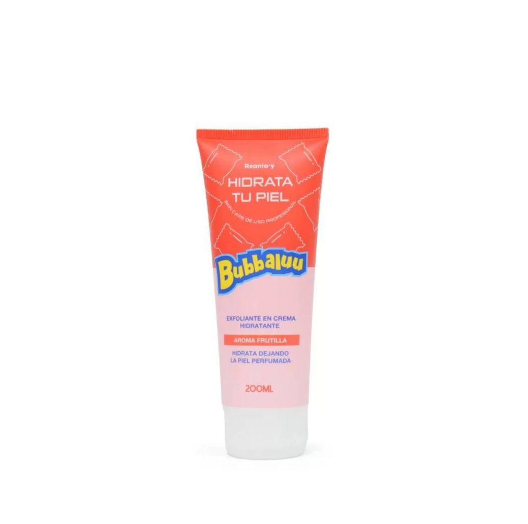 EXFOLIANTE EN CREMA HIDRATANTE (FRUTILLA) 200ml BUBBALUU