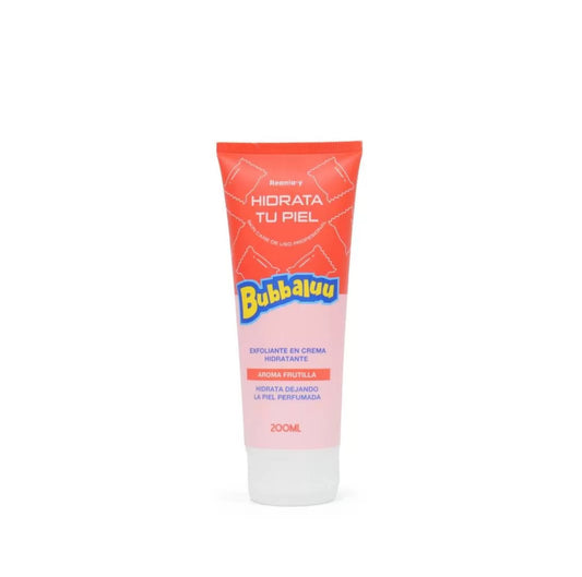 EXFOLIANTE EN CREMA HIDRATANTE (FRUTILLA) 200ml BUBBALUU
