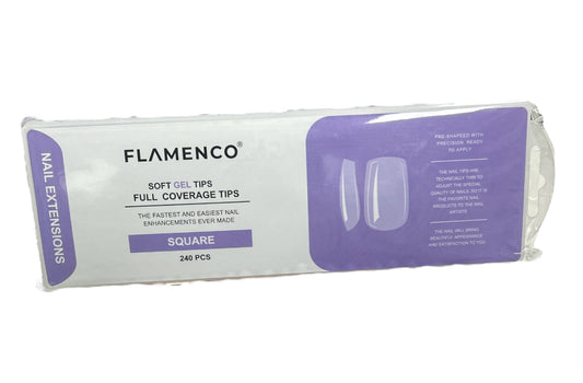 UÑAS SOFT GEL TIPS (SQUARE PRELIMADO 200/12)